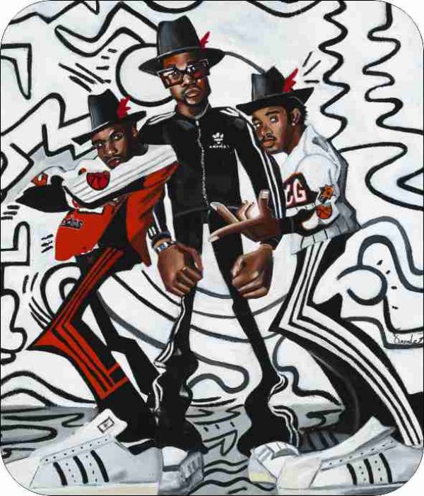 Run DMC, My Adidas Black Art Mousepad